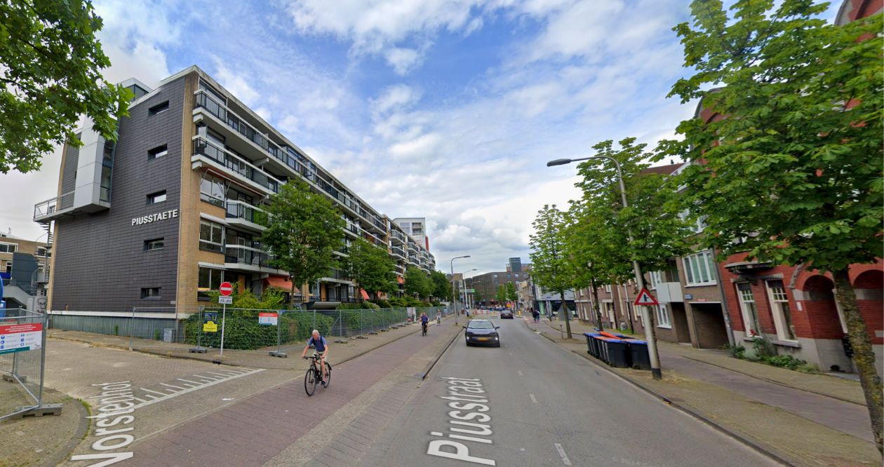 Wegwerkzaamheden Piusstraat Tilburg.