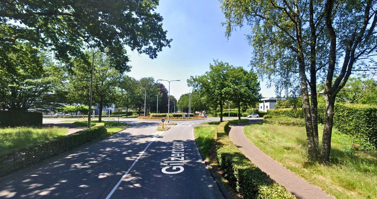 Wegwerkzaamheden rotonde Gilzerbaan / Deltalaan, Tilburg.