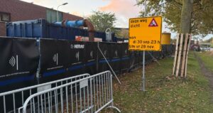 Wegwerkzaamheden Lovensekanaaldijk, Tilburg.